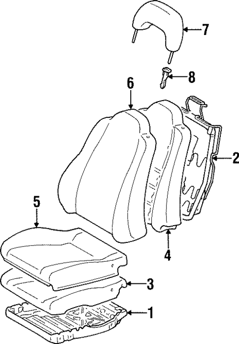 Front Seat Components for 1997 Toyota Supra #0