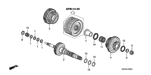 AT Mainshaft ('07) for 2007 Acura TL #0