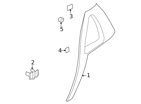 Interior Trim - Quarter Panels for 2000 Volvo S70 #0