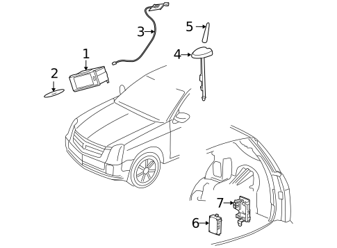 Navigation System Components for 2009 Cadillac SRX #0