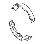 971698533E - Brakes: Park Brake Shoes for Porsche: 718 Boxster, 718 Cayman, 718 Spyder, 911, 918 Spyder, Boxster, Cayman, Panamera Image