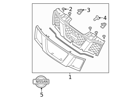 Grille & Components for 2007 Nissan Frontier #0