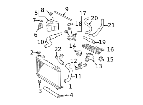 Radiator & Components for 2004 Toyota Camry #3