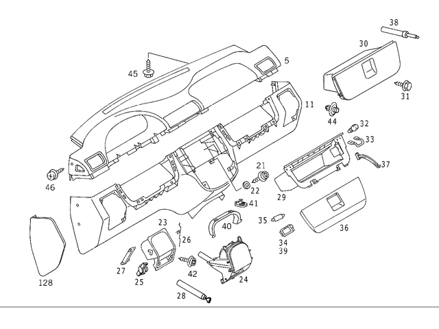 1636800887 - Panelling: Instrument Panel for Mercedes-Benz: ML320, ML430 Image image
