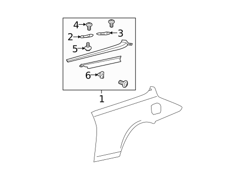 Exterior Trim - Quarter Panel for 2007 Toyota Solara #0