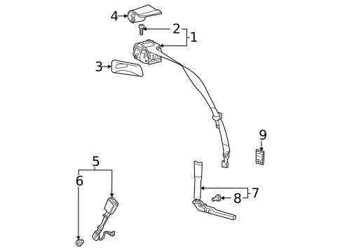 Front Seat Belts for 2021 Chevrolet Corvette #1