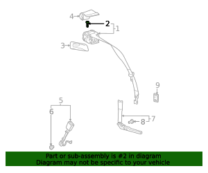 2010-2026 GM Rear Seat Belt Anchor Plate Bolt 11570146 GM ...