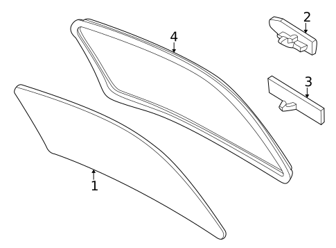 Glass & Hardware - Back for 2002 Toyota Prius #0