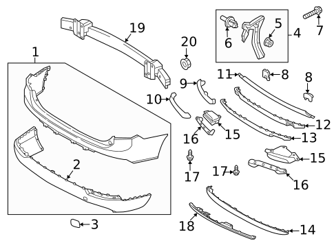 Bumper & Components - Rear for 2019 Volvo XC90 #3