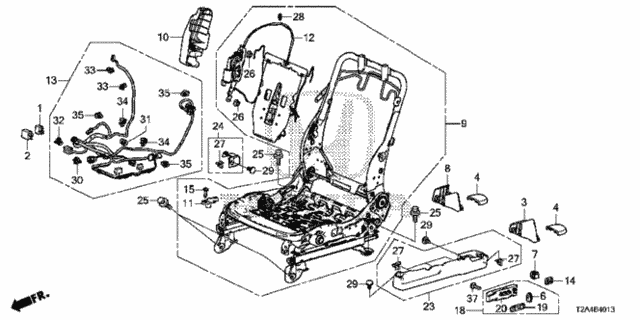 Front Seat Components (L.) (Power Seat) (Tachi-S) for 2016 Honda Accord #0