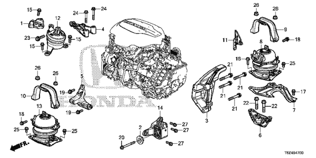 Engine Mounts for 2018 Honda Ridgeline #0