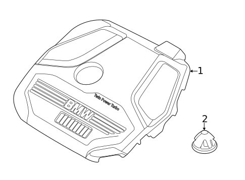 Engine Appearance Cover for 2022 BMW X1 #0