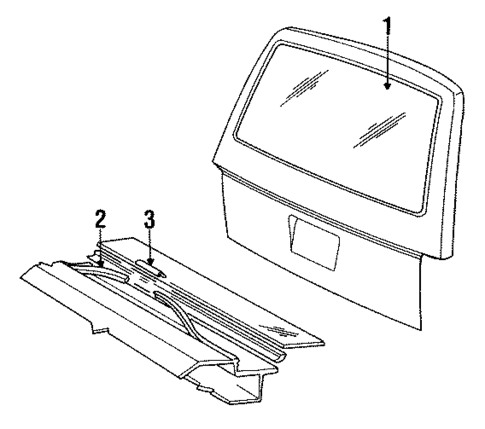 Glass - Lift Gate for 1988 Dodge Caravan #0
