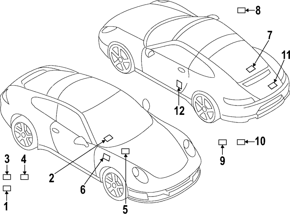 Eng Info Label - Porsche (V04-015-001-EK)