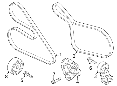 Accessory Drive Belt System Components for 2024 Genesis G90 #0