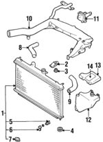 745124070 - Cooling System: Radiator Assembly Guide for Subaru: Forester, SVX Image