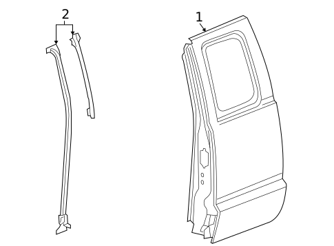 Door & Components for 2011 Ram Dakota #2
