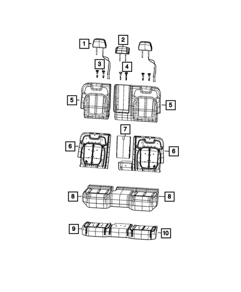 Rear Seats - Second Row for 2022 Jeep Grand Cherokee #17