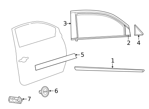 Exterior Trim - Door for 2019 Fiat 500 #0