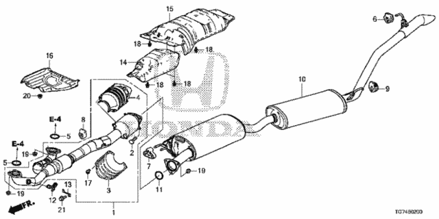 Exhaust Pipe - Muffler for 2016 Honda Pilot #0