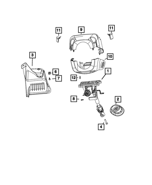 Steering Column and Intermediate Shaft for 2025 Ram ProMaster 3500 #0