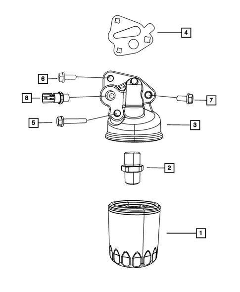 Engine Oiling, Oil Pan and Indicator (Dipstick) for 2008 Dodge Grand Caravan #0