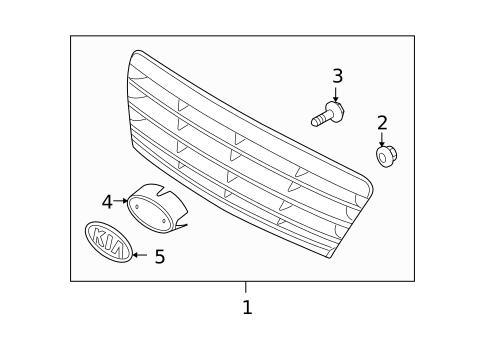 Grille & Components for 2005 Kia Optima #0