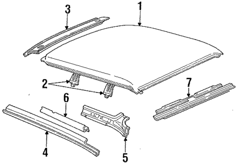 Roof for 1987 Mercury Lynx #0