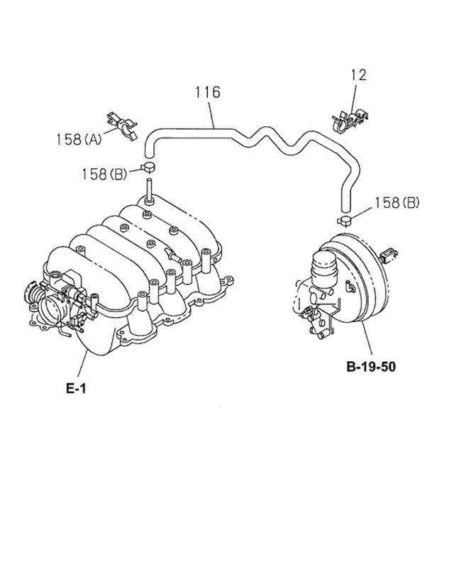 Brake Piping (Vacuum) for 1998 Acura SLX #0