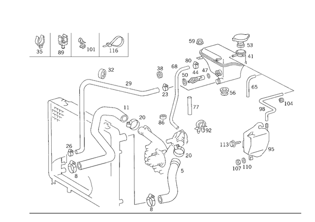 1245002975 - : Hose for Mercedes-Benz Image