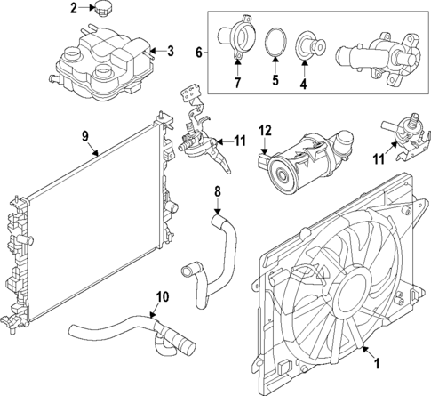 Radiator & Components for 2024 Ford Maverick #1