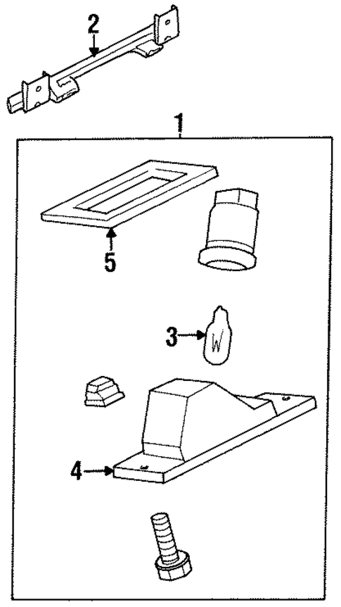 License Lamps for 1995 Chrysler Sebring #0