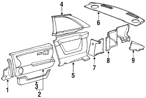 Interior Trim for 1986 Honda Prelude #0