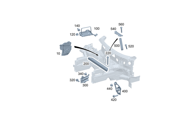 827164 - Front-End Assembly, Front Panel: Nut for Mercedes-Benz Image image