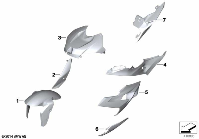 46617715965 - Frame and Mounting Parts: Front Wheel Fender - Rohteil/blank for BMW-Motorrad Image