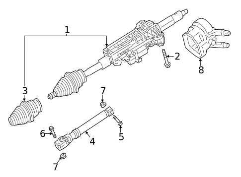 Steering Column Assembly for 2014 Mercedes-Benz SL65 AMG #0
