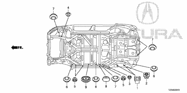 Grommet (4) for 2014 Acura MDX #0