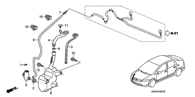 Windshield Washer (2) for 2007 Honda Civic #0