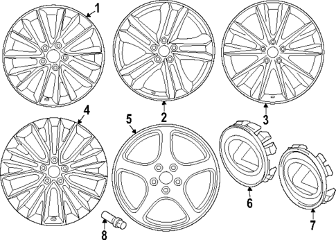 Wheels for 2025 Lexus NX350h #1