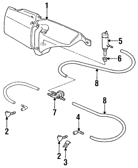 Washer Components for 1992 Porsche 968 #0
