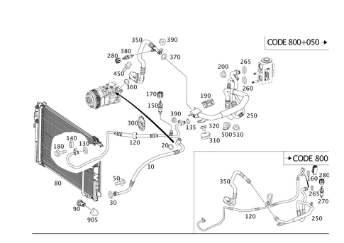 Refrigerant Line Routing for 2010 Mercedes-Benz E63 AMG #0