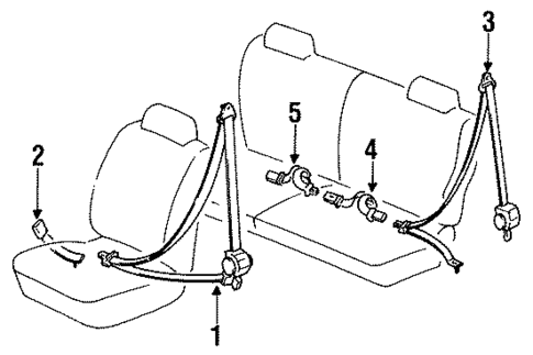 Seat Belt for 1992 Toyota Land Cruiser #0