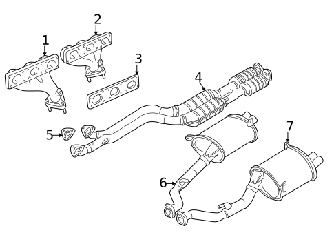 Exhaust Manifold for 1998 BMW Z3 #0