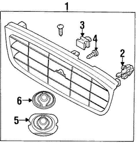 Grille & Components for 1996 Mazda MPV #0