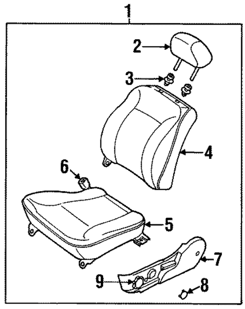 Front Seat Components for 1998 Kia Sephia #0