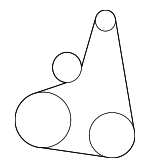 90916A2027 - Cooling System: Serpentine Belt for Toyota Image