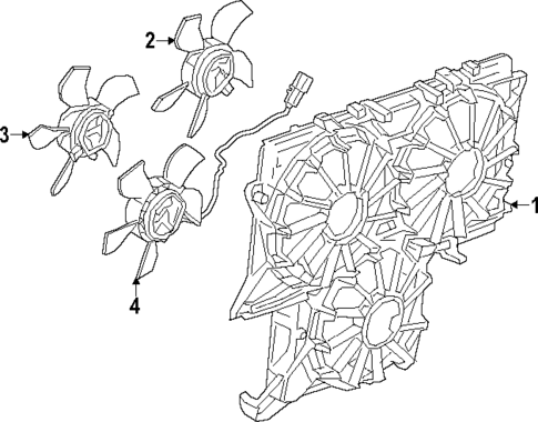 Cooling Fan for 2025 Cadillac Escalade ESV #1