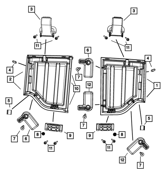 68004567AA - : Targa Panel Lever for Mopar Image