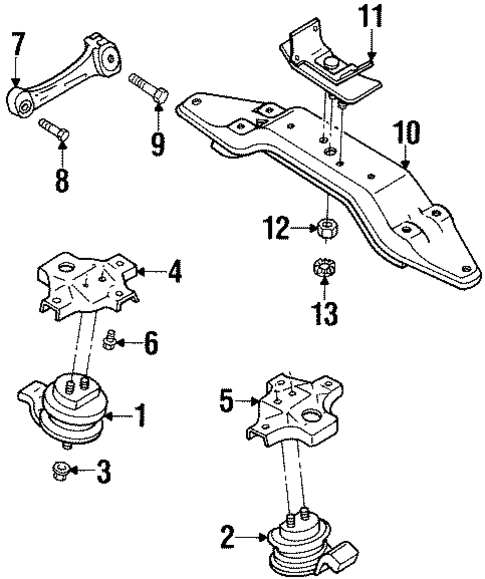 Engine & Trans Mounting for 1993 Subaru SVX #0
