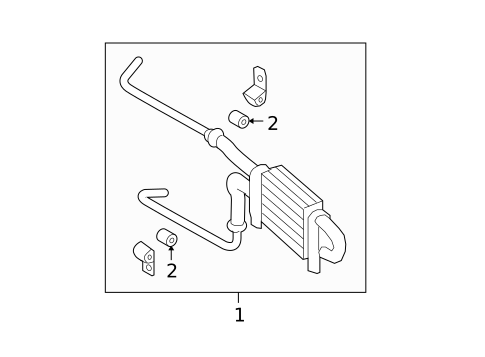 Power Steering Oil Cooler for 2009 Hyundai Santa Fe #0
